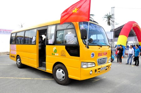 Tuyến xe buýt xã hội hóa lần đầu tiên đưa vào hoạt động từ Đà Nẵng đến Quảng