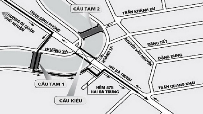 TPHCM: Sáng 23/11, bắt đầu đóng cửa cầu Kiệu