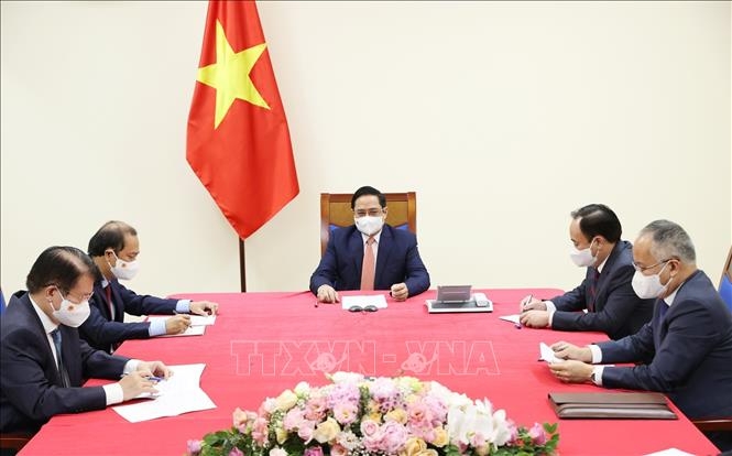 Thủ tướng Phạm Minh Chính đề nghị Australia ưu tiên cho Việt Nam tiếp cận sớm nhất nguồn vắc xin AstraZeneca