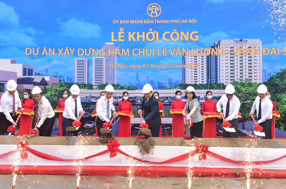 Hà Nội khởi công hầm chui Lê Văn Lương - Vành đai 3