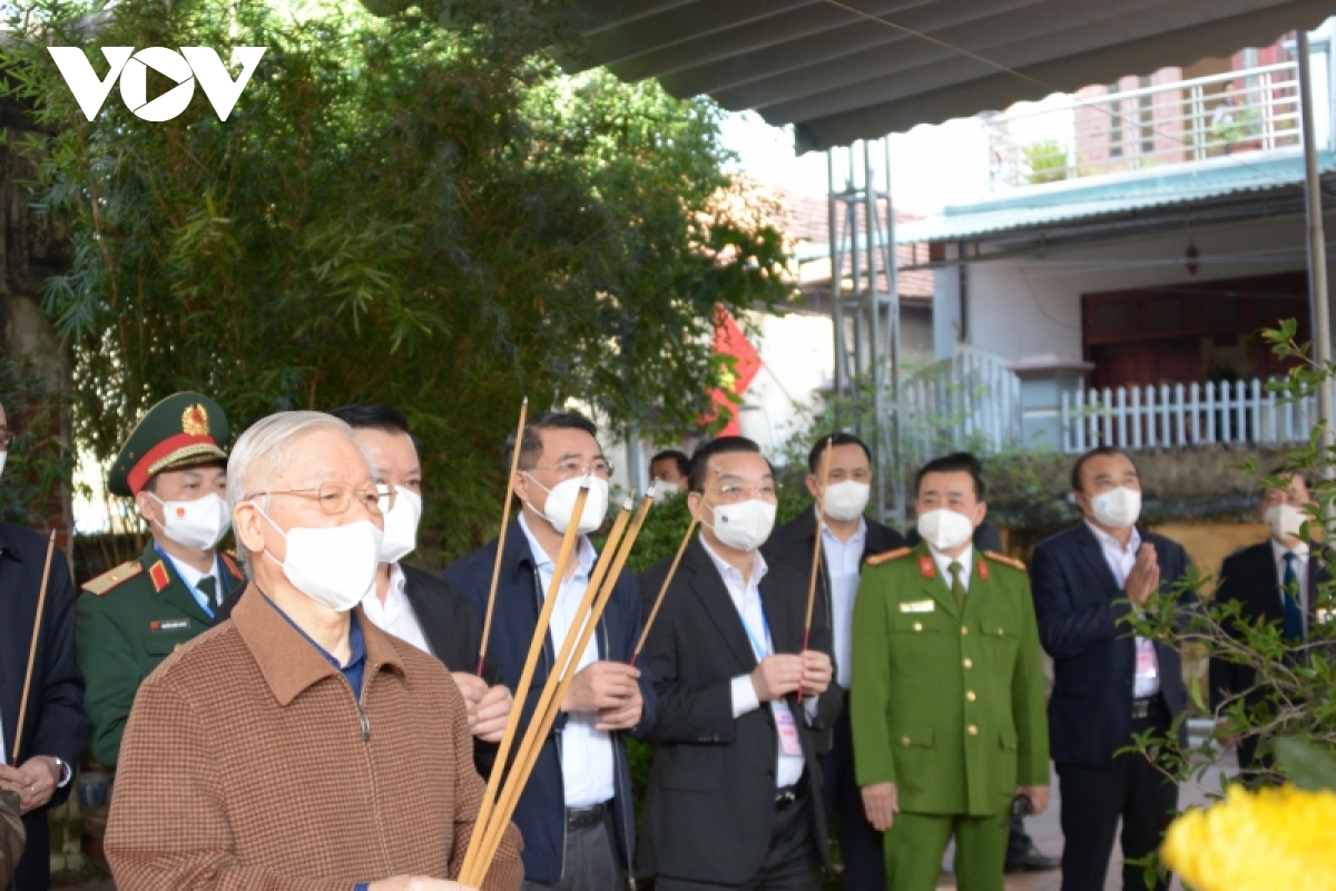 Tổng Bí thư Nguyễn Phú Trọng dự ngày hội đại đoàn kết toàn dân tộc tại huyện Hoài Đức