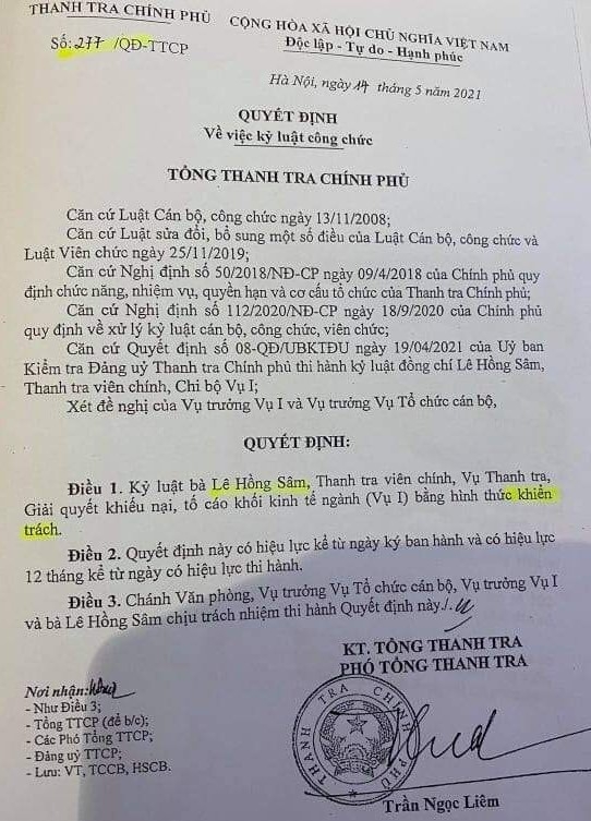 Kỷ luật bằng hình thức khiển trách, có thỏa đáng?