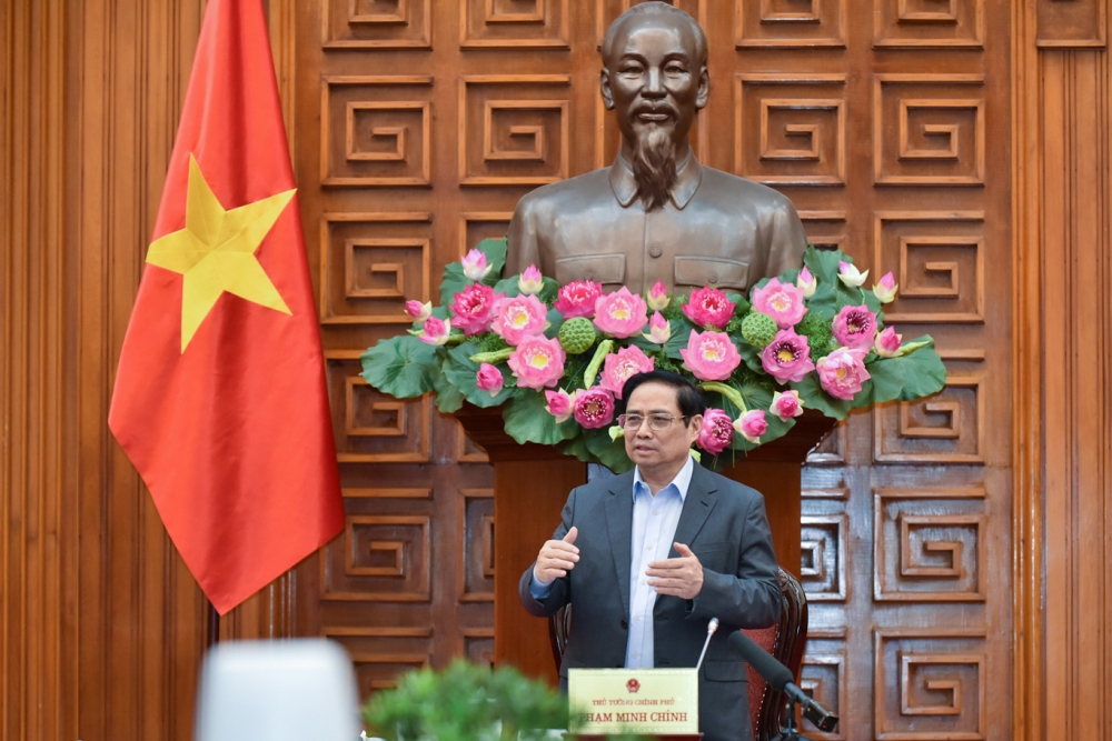 Thủ tướng Chính phủ Phạm Minh Chính làm việc với lãnh đạo Liên hiệp các hội văn học nghệ thuật Việt Nam