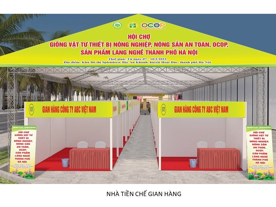 Sắp diễn ra Hội chợ giống vật tư thiết bị nông nghiệp, nông sản an toàn, OCOP năm 2022