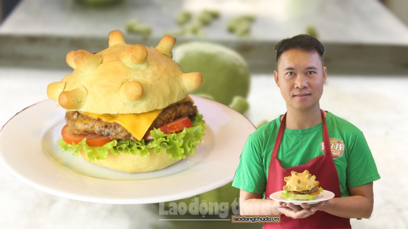 Burger mang hình virut Corona truyền cảm hứng chống dịch cho khách hàng