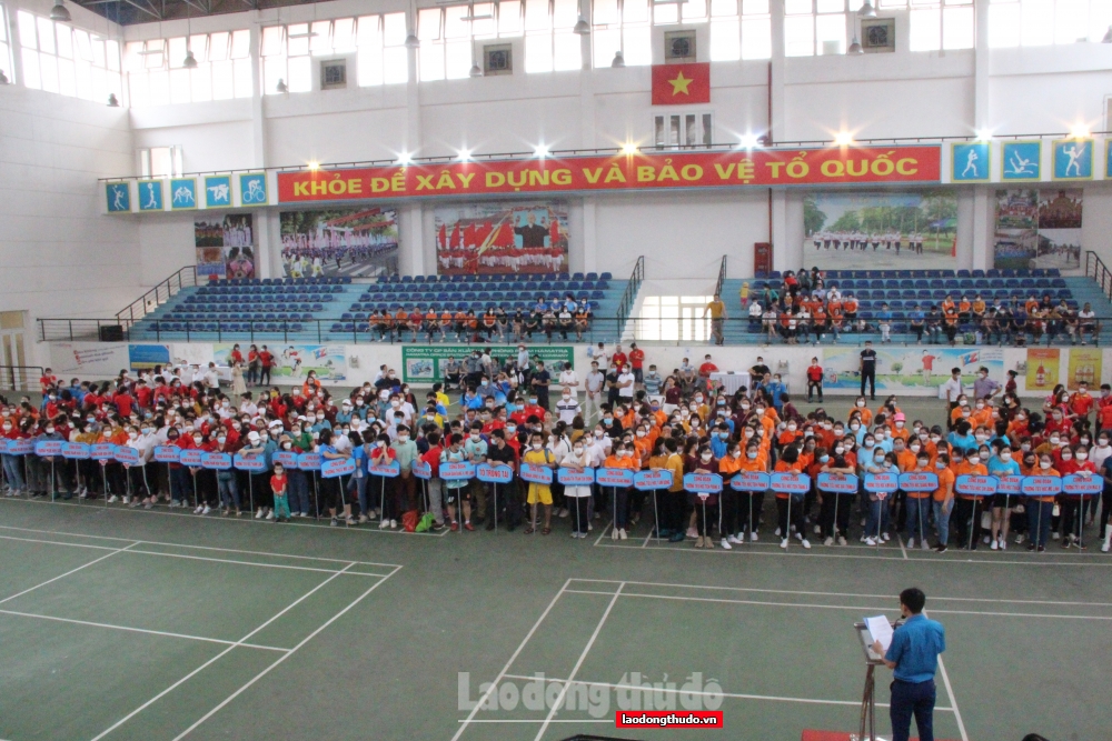 Hơn 700 vận động viên tham dự Hội khỏe công nhân, viên chức, lao động huyện Mê Linh năm 2022