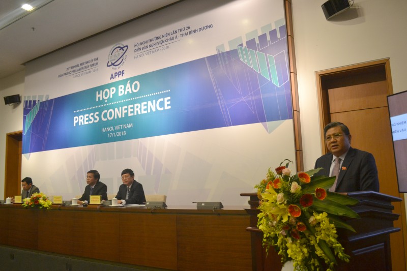 Quốc hội Việt Nam đăng cai tổ chức Hội nghị thường niên APPF-26