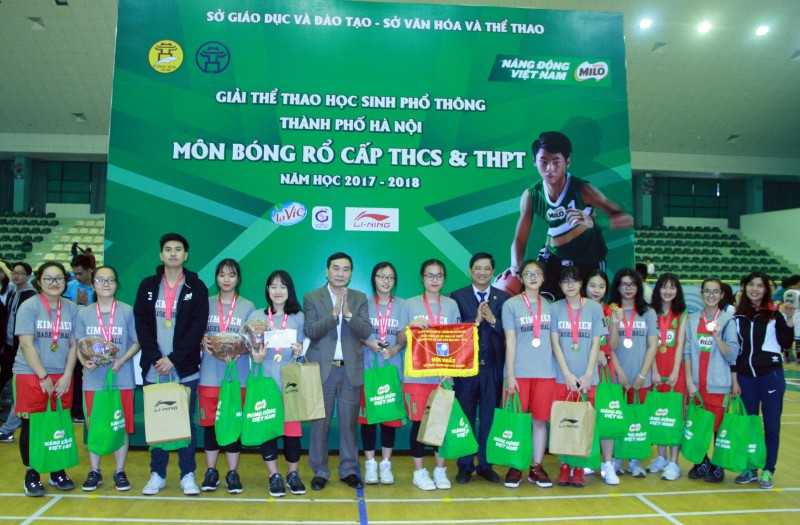 Bế mạc giải bóng rổ học sinh phổ thông Hà Nội năm học 2017 - 2018