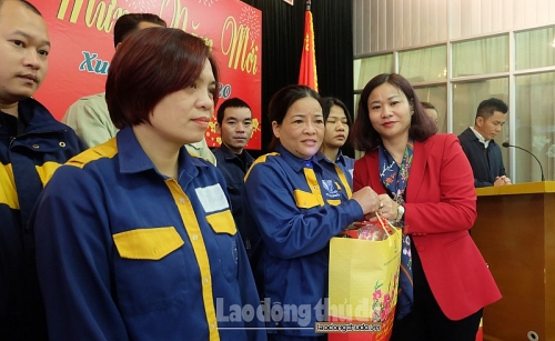 Lãnh đạo Thành ủy và LĐLĐ Thành phố thăm, tặng quà Tết Công ty TNHH MTV Vườn thú Hà Nội