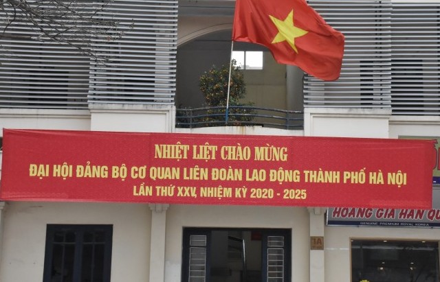 Tưng bừng chào mừng Đại hội đại biểu Đảng bộ cơ quan LĐLĐ thành phố Hà Nội lần thứ XXV