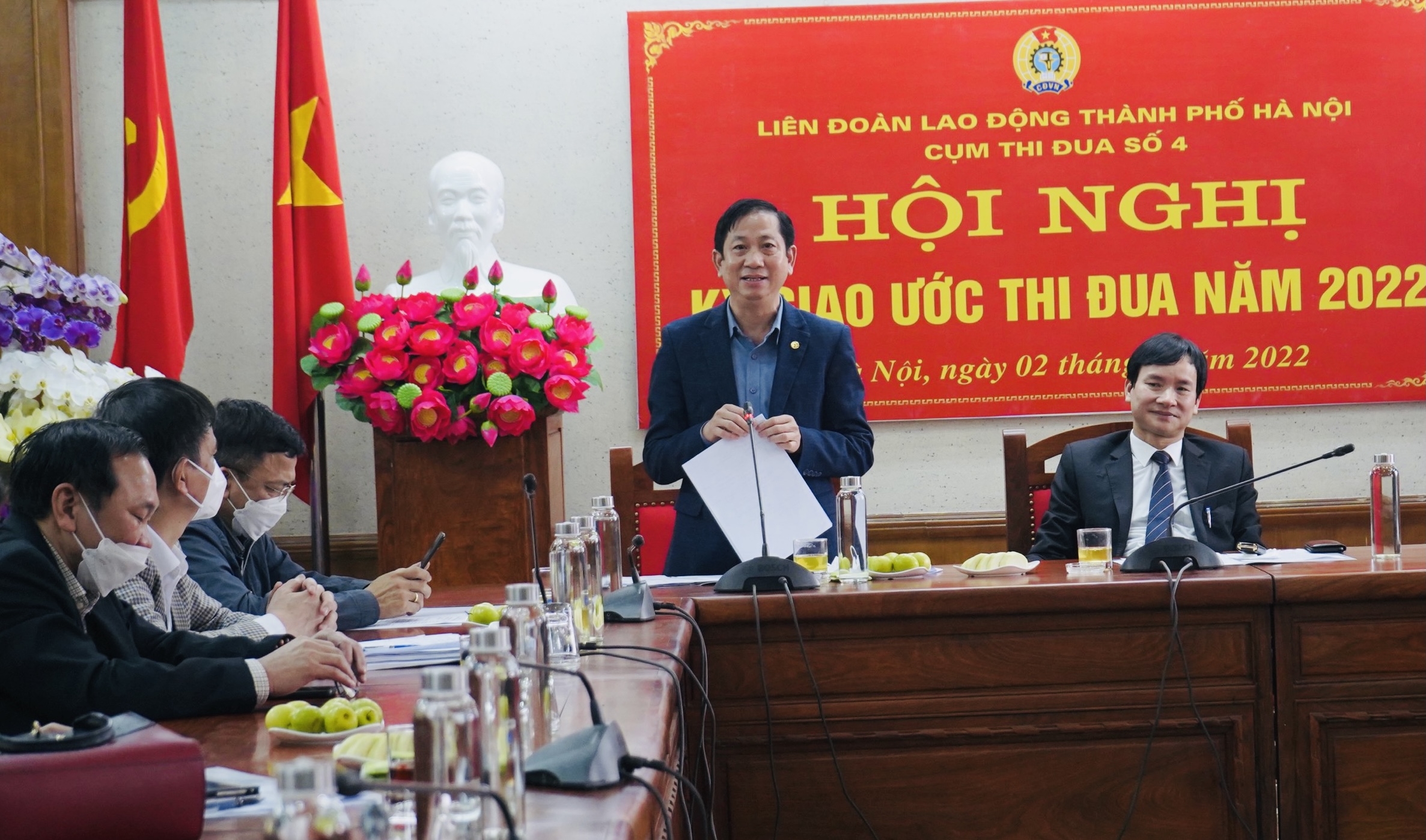 Cụm thi đua số 4 LĐLĐ thành phố Hà Nội ký giao ước thi đua năm 2022