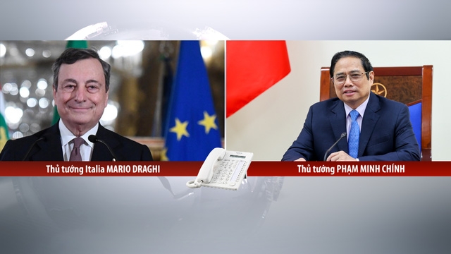 Thủ tướng Chính phủ Phạm Minh Chính điện đàm với Thủ tướng Italia