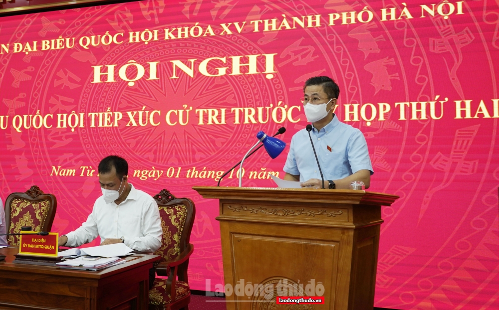 Đoàn Đại biểu Quốc hội khóa XV thành phố Hà Nội tiếp xúc cử tri tại đơn vị bầu cử số 3