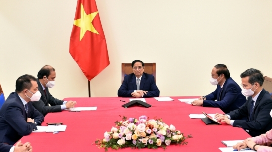 Thủ tướng Phạm Minh Chính điện đàm với Đặc phái viên của Tổng thống Hoa Kỳ về biến đổi khí hậu