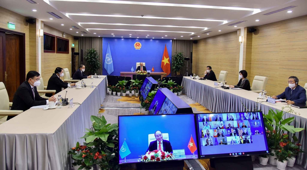 Chủ tịch nước Nguyễn Xuân Phúc dự phiên thảo luận mở Cấp cao trực tuyến về Hợp tác giữa Liên hợp quốc và Liên minh châu Phi