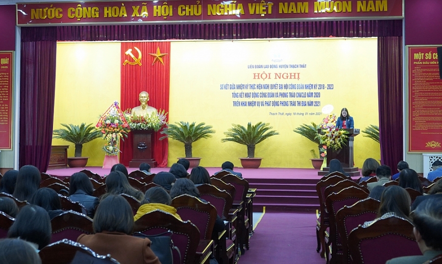 Liên đoàn Lao động huyện Thạch Thất: Nhiều hoạt động thiết thực hỗ trợ đoàn viên, người lao động