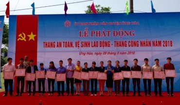 LĐLĐ huyện Ứng Hòa: Phát động tháng công nhân – tháng ATVSLĐ năm 2018