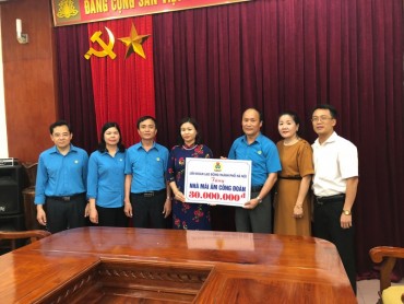 LĐLĐ TP Hà Nội tặng mái ấm công đoàn cho đoàn viên công đoàn tỉnh Nghệ An
