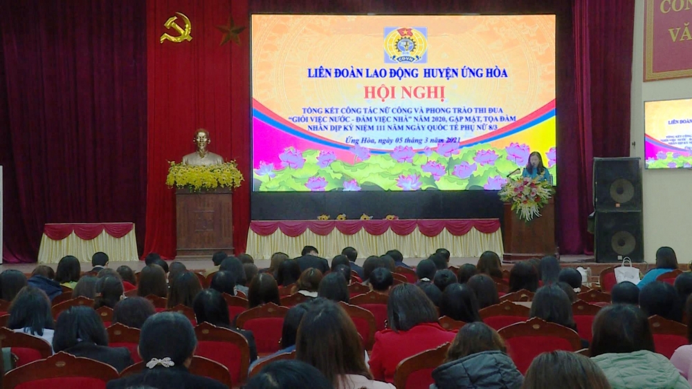 Liên đoàn Lao động huyện Ứng Hòa tổ chức nhiều hoạt động kỷ niệm 111 năm ngày Quốc tế Phụ nữ