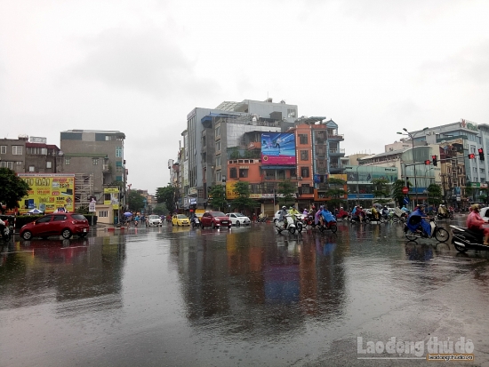Ảnh hưởng của không khí lạnh, Hà Nội tiếp tục có mưa dông