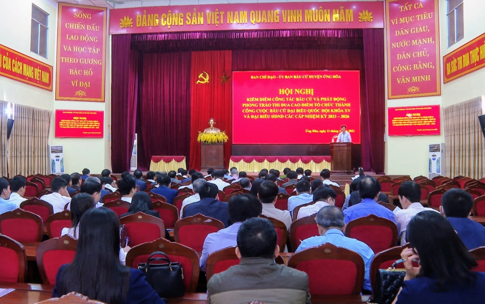 Huyện Ứng Hòa phát động thi đua cao điểm chào mừng thành công bầu cử đại biểu Quốc hội khóa XV