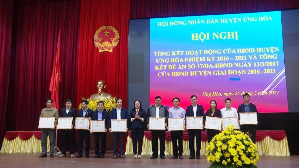 Hội đồng nhân dân huyện Ứng Hòa tổng kết hoạt động nhiệm kỳ 2016 – 2021