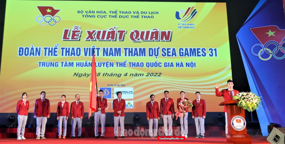 Ảnh: Lễ xuất quân Đoàn thể thao Việt Nam tham dự SEA Games 31