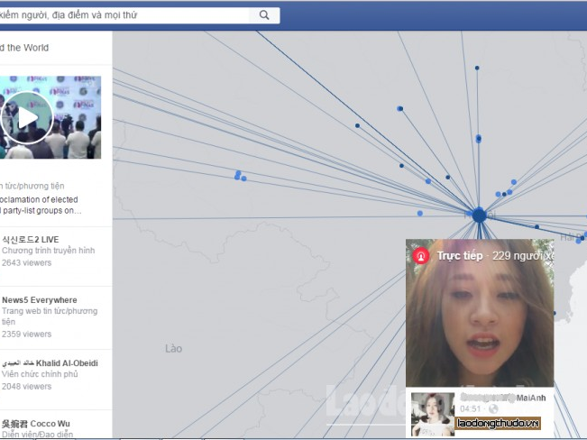 Hướng dẫn xem Facebook Live Video khắp thế giới