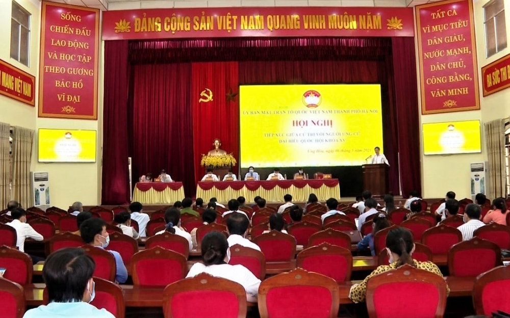 Ứng cử viên đại biểu Quốc hội tiếp xúc cử tri huyện Ứng Hòa