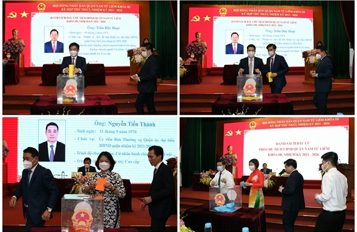 Ông Nguyễn Huy Cường tái cử Chủ tịch Ủy ban nhân dân quận Nam Từ Liêm