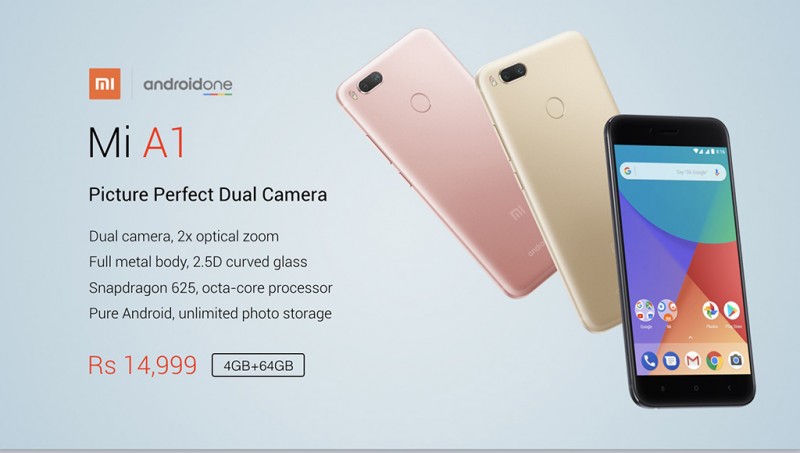 ra mat xiaomi mi a1 giao dien android one camera kep12mp