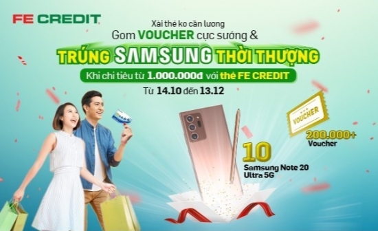 Triển khai chương trình “xài thẻ không cần lương - gom voucher cực sướng - trúng Samsung thời thượng”