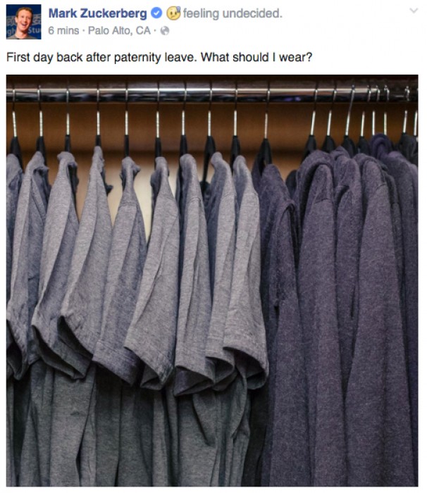 Ông trùm Facebook Mark Zuckerberg gây bão khi khoe tủ quần áo