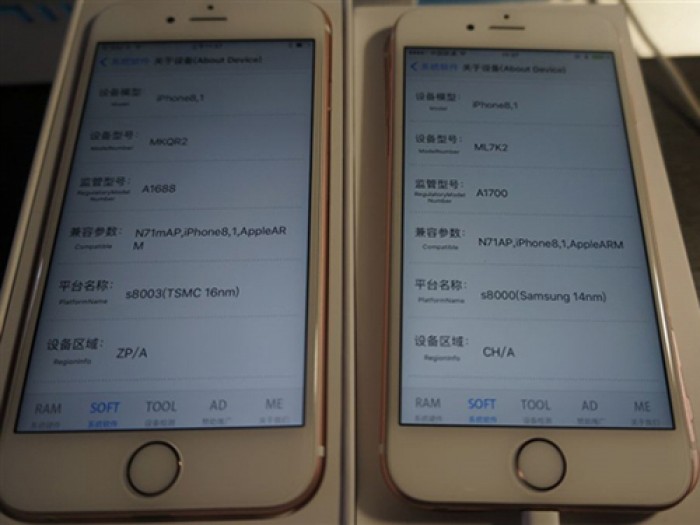 Cách kiểm tra iPhone 6s dùng chip Samsung hay TSMC