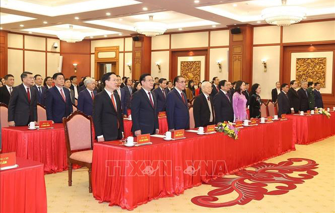 Tổ chức trọng thể Lễ trao Huy hiệu 55 năm tuổi Đảng tặng Tổng Bí thư Nguyễn Phú Trọng