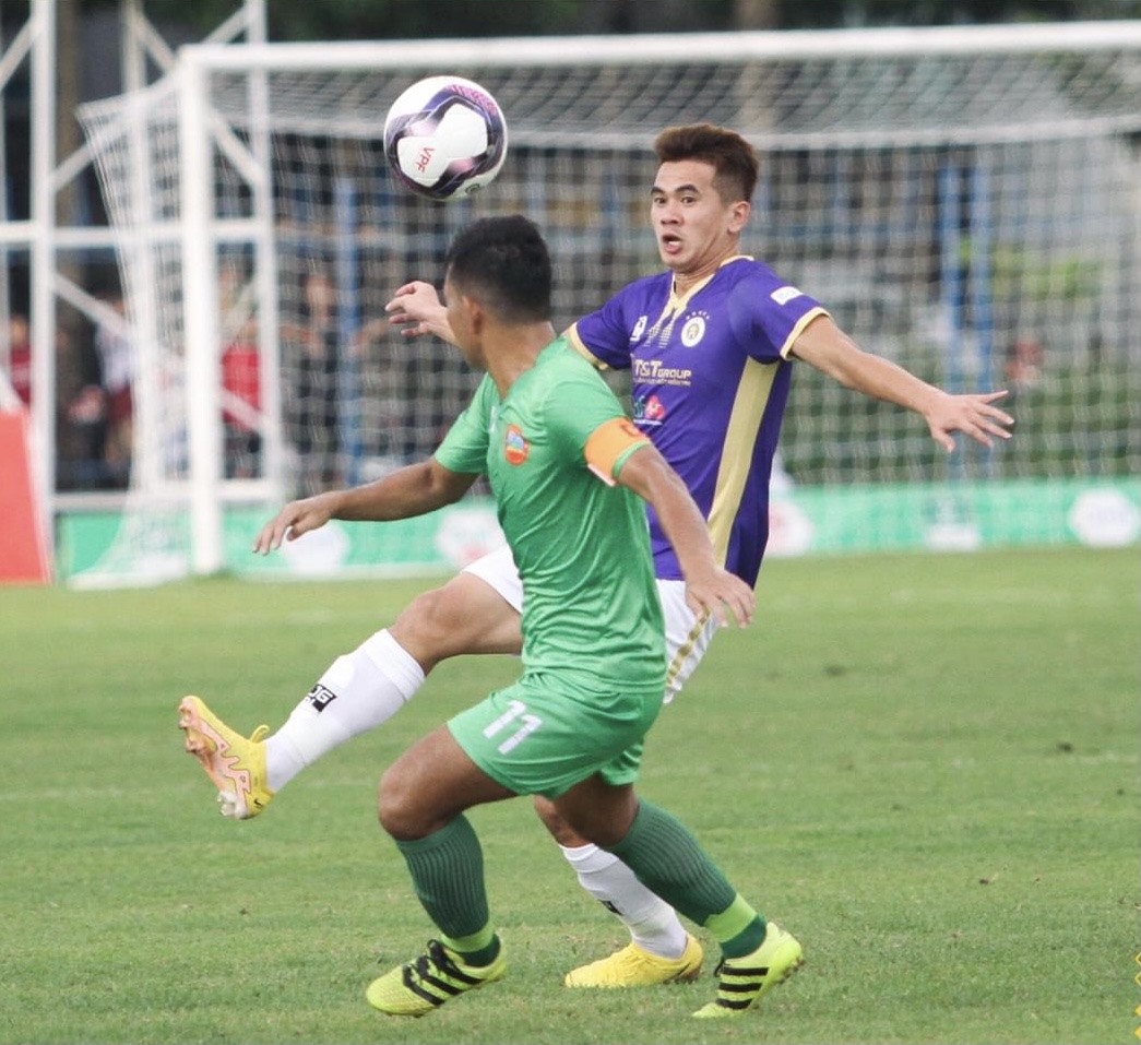 Hà Nội giành chiến thắng 5-0 trước Bình Phước tại tứ kết Cúp Quốc gia. Ảnh: HNFC