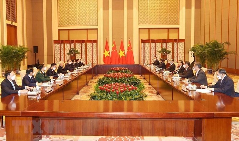 Tổng Bí thư Nguyễn Phú Trọng hội kiến Thủ tướng Quốc vụ viện Trung Quốc Lý Khắc Cường ảnh 1