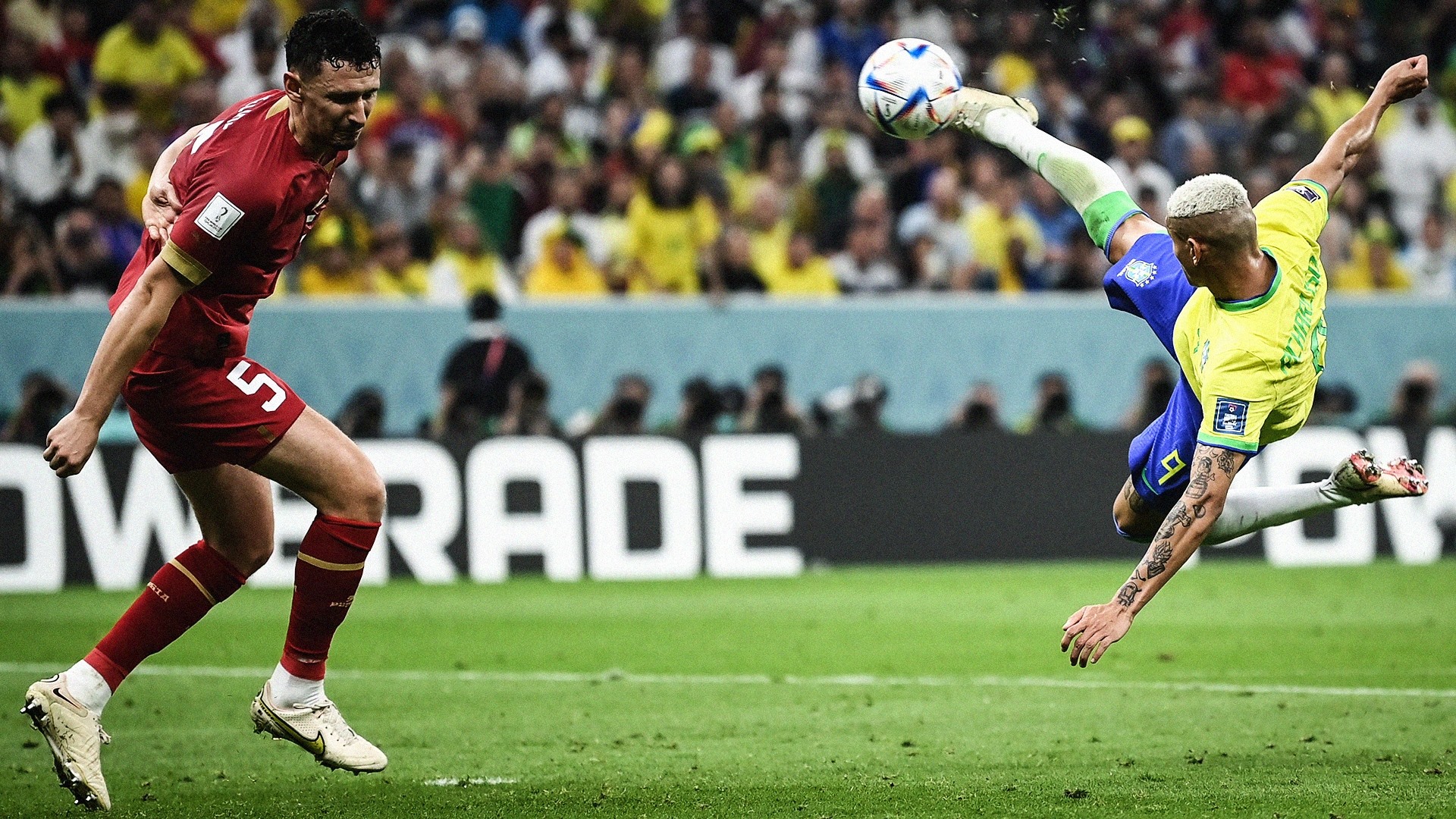 1 trong 2 bàn thắng đẹp của Richarlison tại World Cup 2022. Ảnh: FIFA