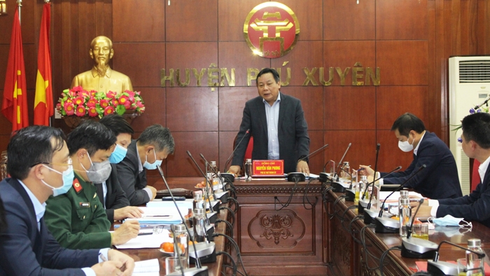 Phó Bí thư Thành ủy Hà Nội Nguyễn Văn Phong phát biểu chỉ đạo