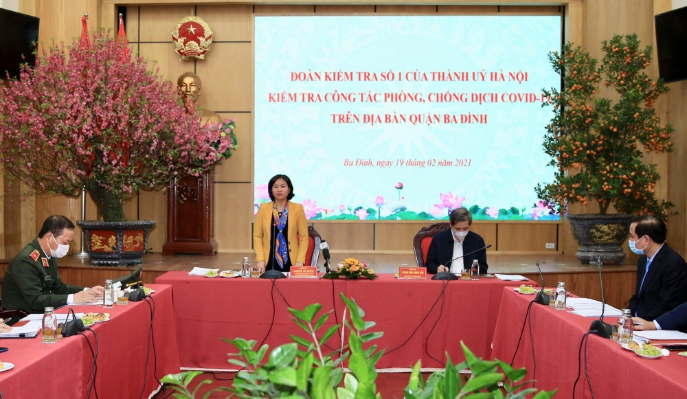 Phó Bí thư Thường trực Thành ủy Hà Nội Nguyễn Thị Tuyến phát biểu chỉ đạo