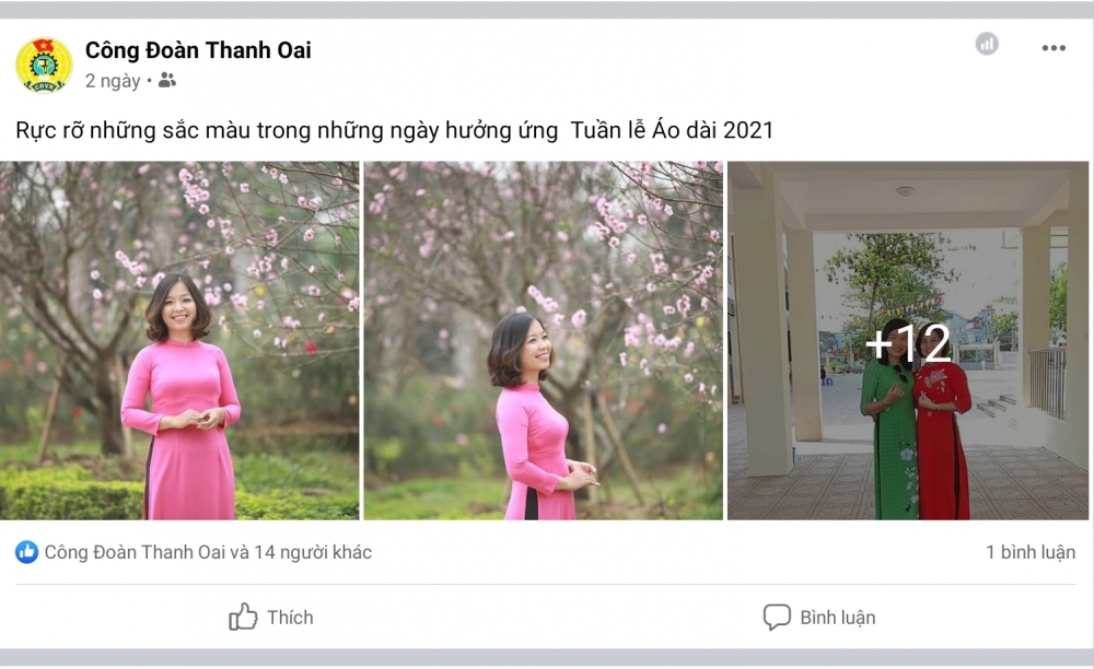 Công đoàn huyện Thanh Oai lan tỏa vẻ đẹp áo dài nơi công sở