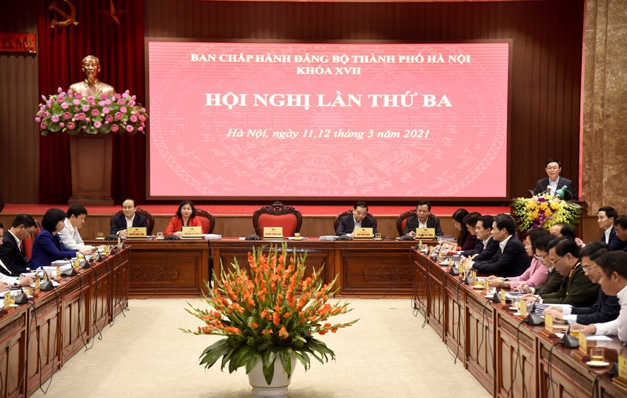 Hội nghị lần thứ ba Ban Chấp hành Đảng bộ thành phố Hà Nội khóa XVII, ngày 11/3/2021