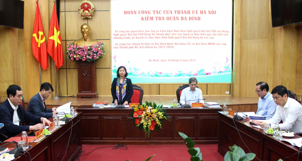 Phó Bí thư Thường trực Thành uỷ Hà Nội: Quận Ba Đình là điểm sáng về học tập Nghị quyết trực tuyến