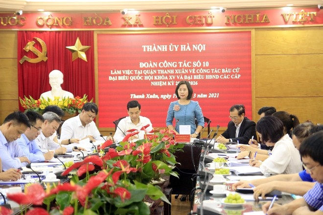 Trưởng Ban Tuyên giáo Thành ủy Bùi Huyền Mai phát biểu chỉ đạo