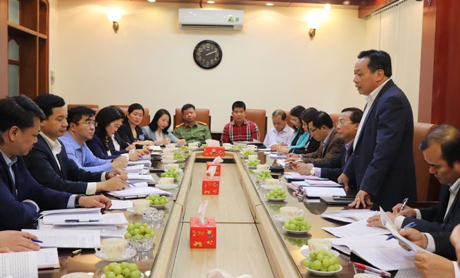 Phó Bí thư Thành ủy Hà Nội Nguyễn Văn Phong phát biểu chỉ đạo