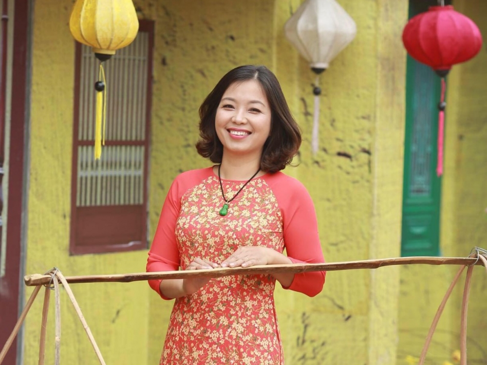 Cô giáo Nguyễn Thị Lựu, Chủ tịch công đoàn, Phó Hiệu trưởng trường Mầm non Phương Trung I