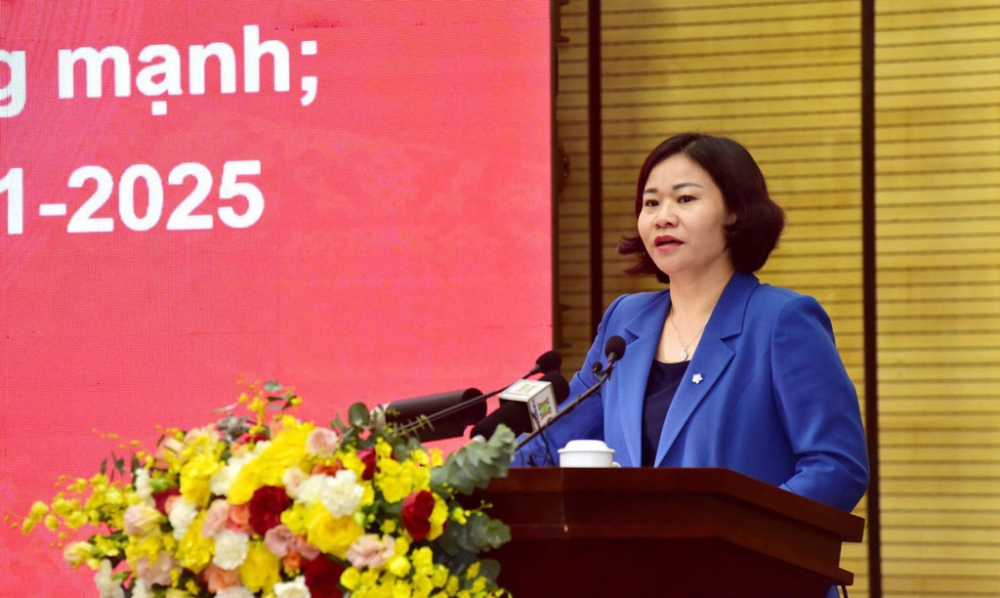 Phó Bí thư Thường trực Thành ủy Hà Nội Nguyễn Thị Tuyến quán triệt những nội dung quan trọng của Chương trình số 01