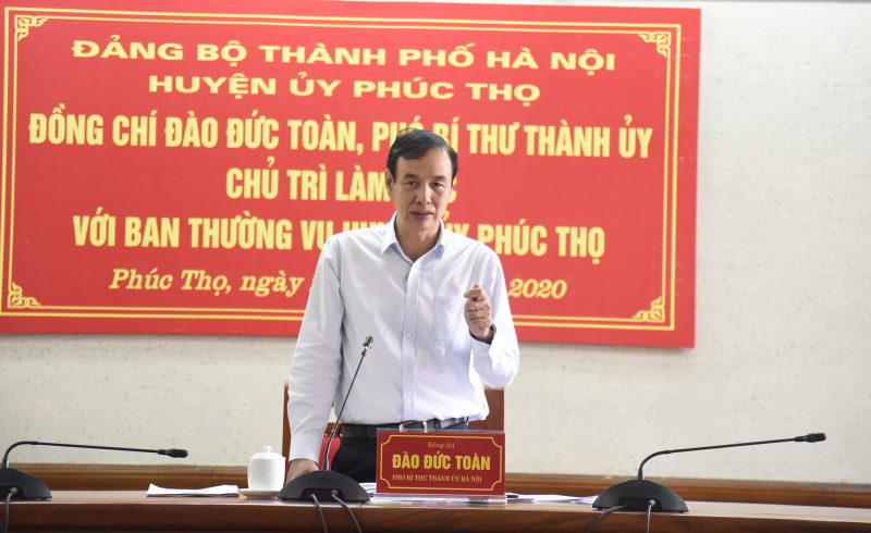 Phó Bí thư Thành ủy Hà Nội: Cán bộ huyện Phúc Thọ phải đoàn kết, thống nhất