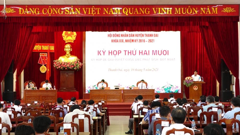 Kỳ họp thứ 20, Hội đồng nhân dân huyện Thanh Oai đã thông qua 3 Nghị quyết quan trọng. (Ảnh: Hải Ly)