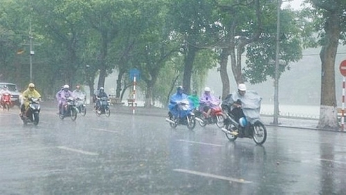 Hôm nay (14/6): Khu vực Hà Nội có mưa to và dông